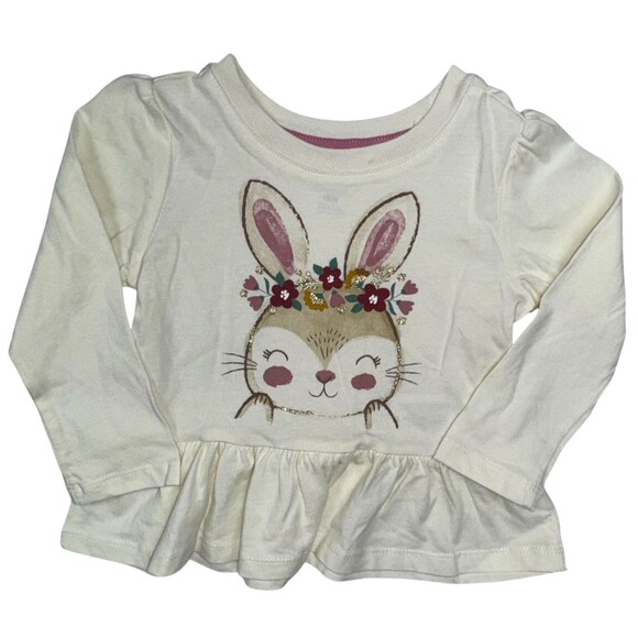 Koala Baby 3 Piece 18 Month Quilted Set Mauve Bunny Pink Pant Blouse Sweatshirt - Picture 3 of 9